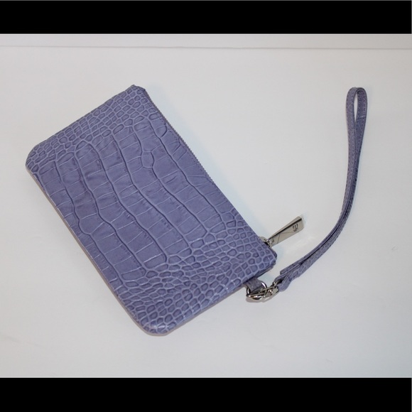 ๐3/20$5/25๐NWOT EXPRESS PURPLE FAUX ALLIGATOR LEATHER WRISTLET CLUTCH - Picture 10 of 16